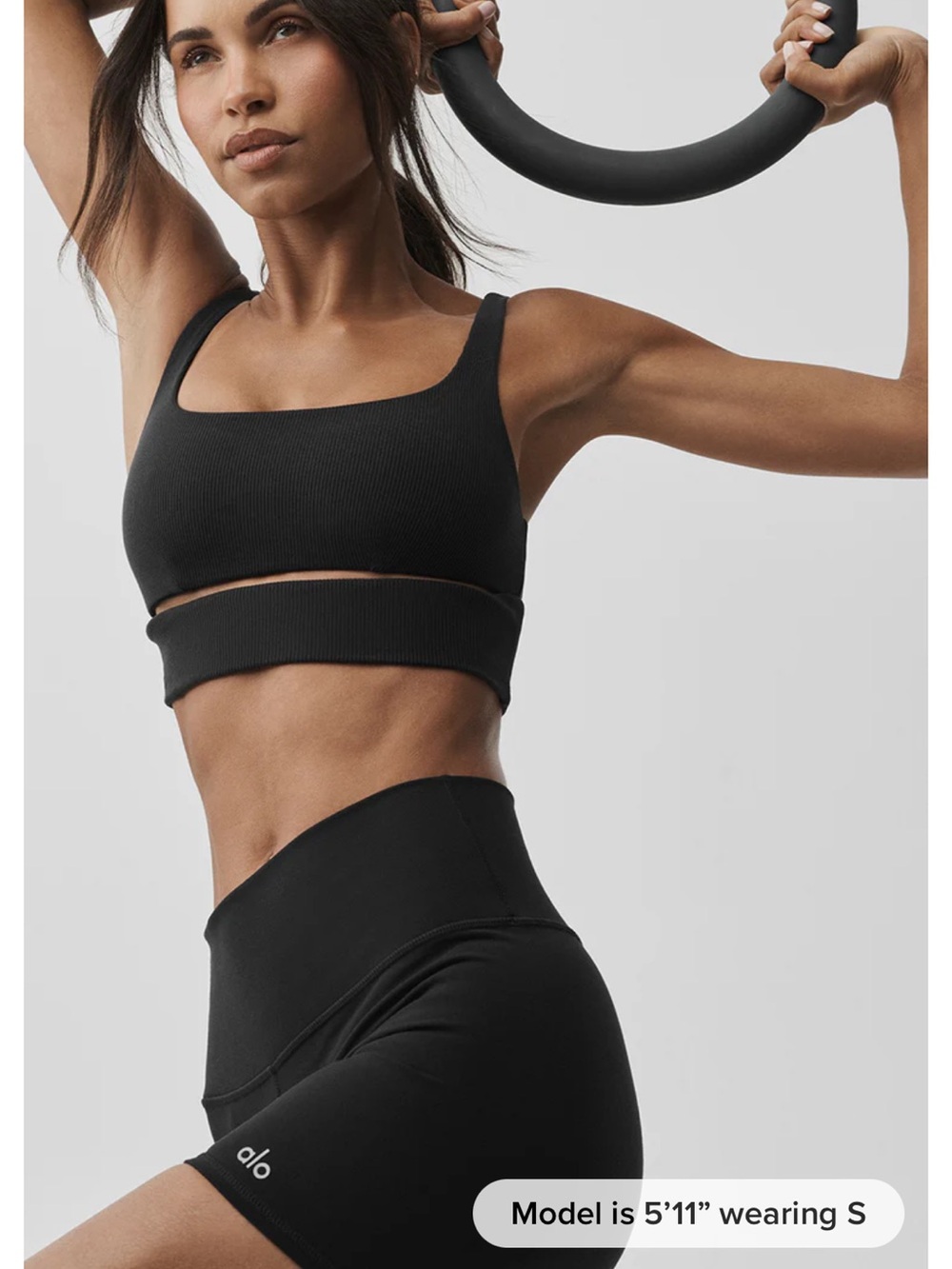 ALO Yoga Ribbed Cutout Top - Picture 4 of 5